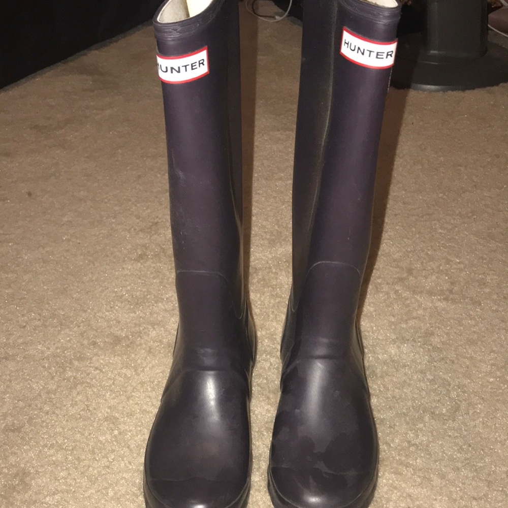 BNOWT hunter rain boots in plum purple